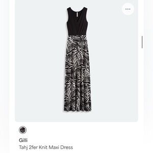 Gilli Monochrome Patterned Maxi Dress